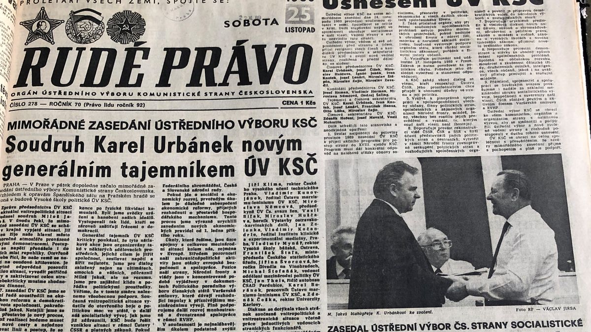 Před 30 lety. Nový generální tajemník ÚV KSČ a o čem psalo Rudé právo