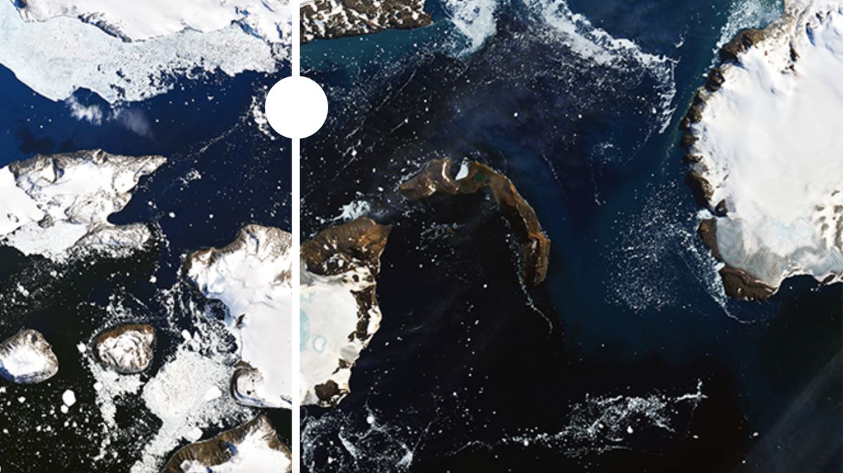 Tak vypadá 30 let tání ledové pokrývky. Satelitní snímky ukazují rozdíl