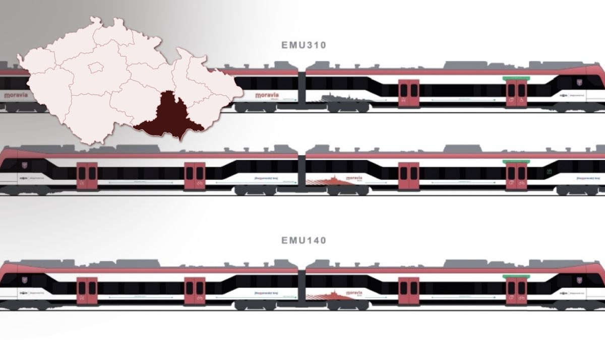 Moravou pojedou nové bílo-růžové vlaky, ozdobí je siluety památek