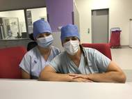 Zdravotní sestry Markéta Hlaváčková (vlevo) a Šárka Burešová.