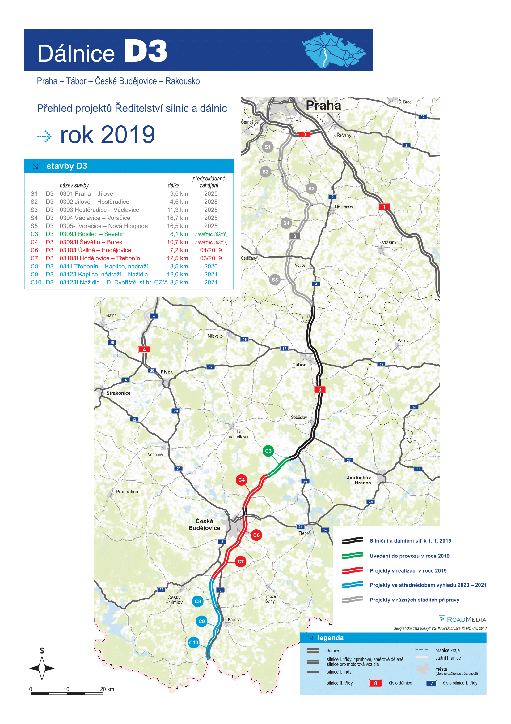 trasa d3 mapa Nová dálnice D3 zahýbá s cenami pozemků, její stavba i přes 