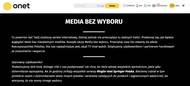 Bez zpravodajství jsou i velké portály jako Onet.pl.