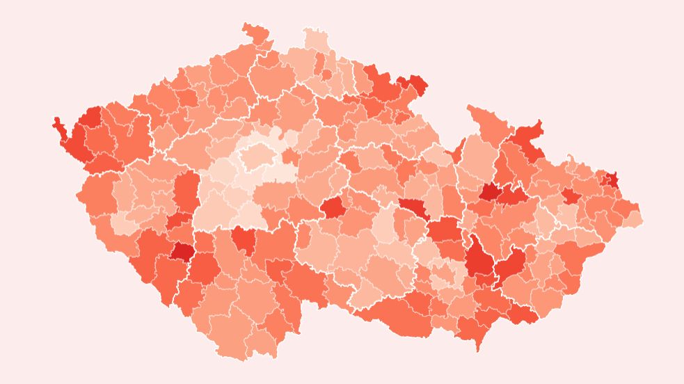 Unikátní mapa ukazuje, jak se šíří covid ve vaší obci