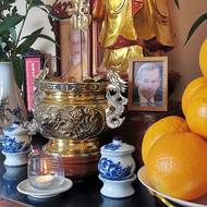 V modlitebně je fotka Václava Havla.