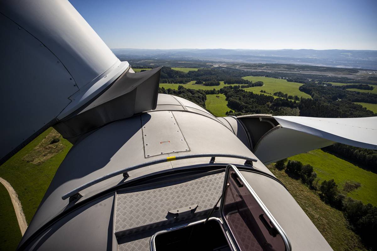 Foto: Kolosy, které mění krajinu. Takhle to vypadá uvnitř větrné elektrárny