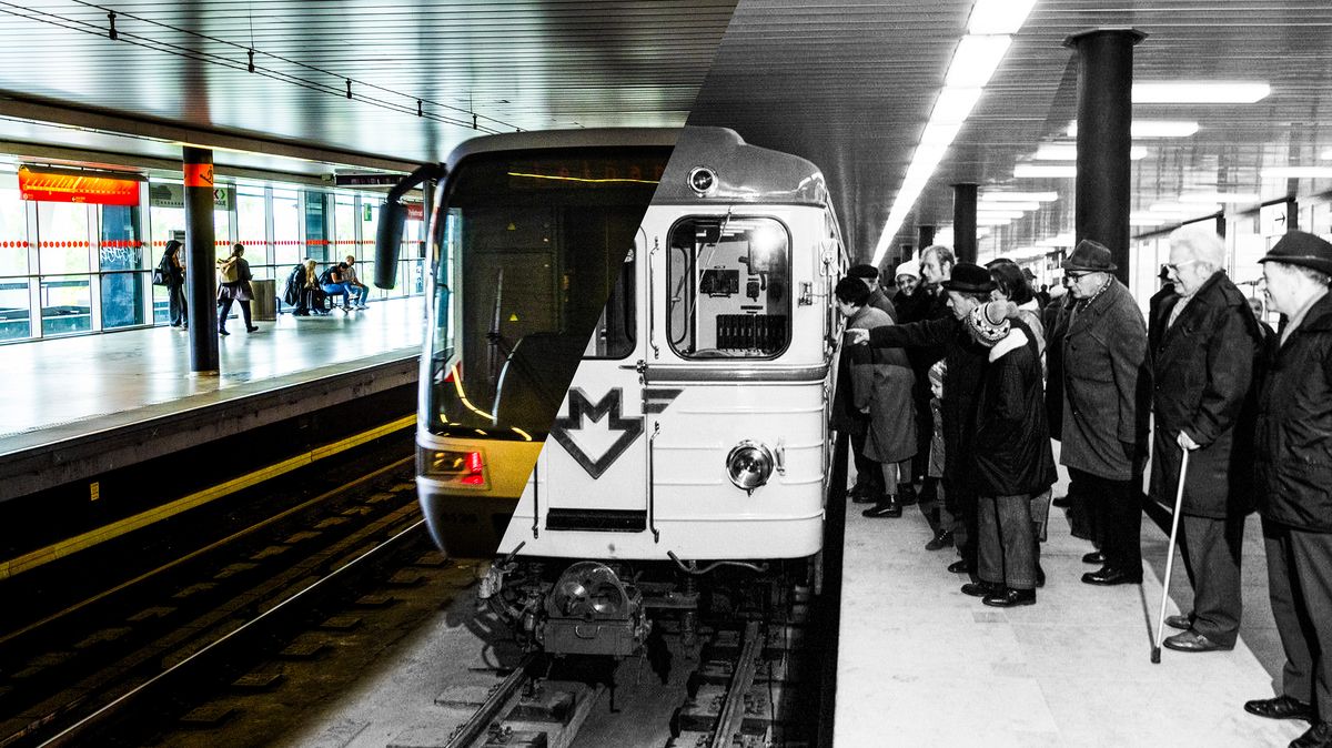 Fotky: Tramvaj pod zemí? Metro vyjelo před 50 lety, porovnejte dějiny s dneškem