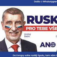 Příspěvek Spolu parodující tehdejší bilboard hnutí ANO.