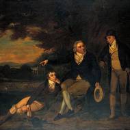 Edward Jenner radí farmáři, aby nechal rodinu naočkovat proti neštovicím. Obraz z roku 1910.