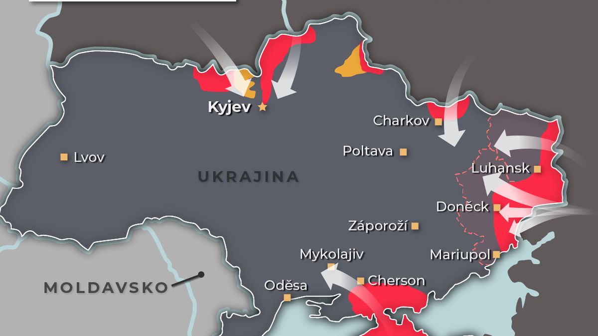 Mapa: Kde se teď na Ukrajině bojuje