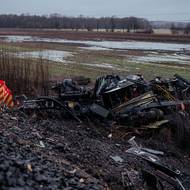 Část zničeného podvalníku.