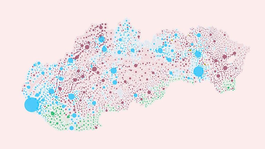 Nejpodrobnější mapa Slovenska: Další boj o voliče začíná
