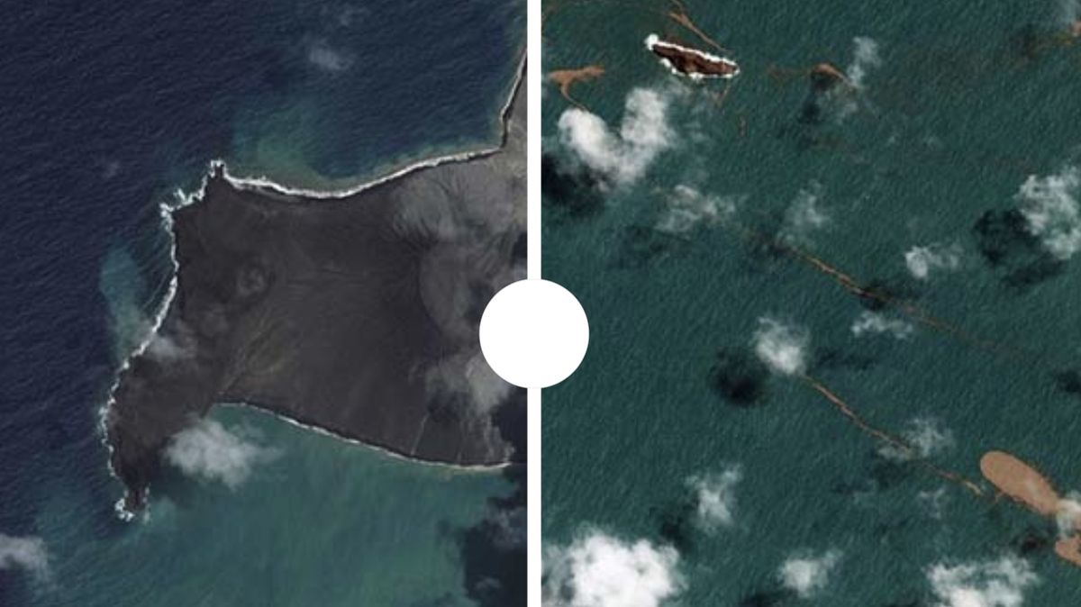 Tonga před erupcí a po ní: Srovnávací fotky nabízejí neradostný pohled