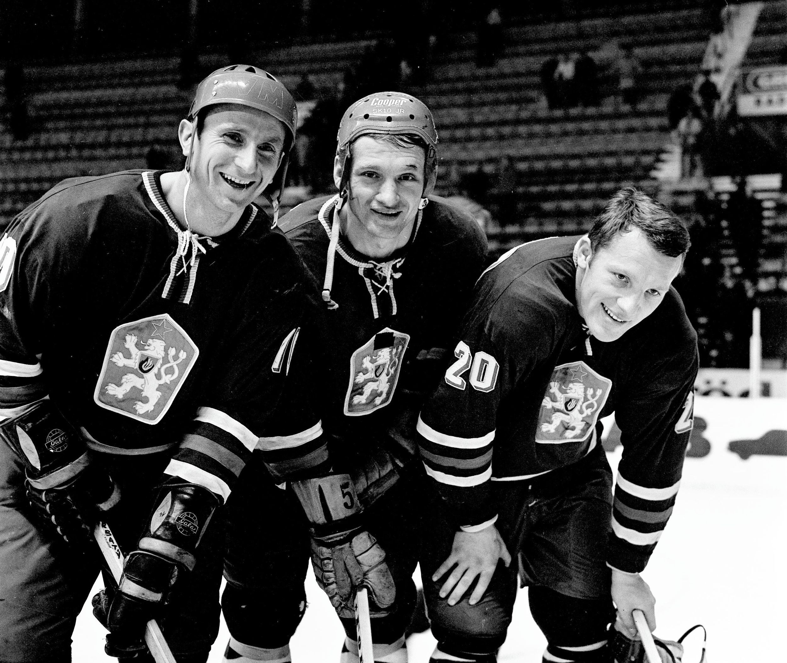 MS v hokeji 1969 - Jan Hrbatý, Jaroslav Holík, Jiří Holík