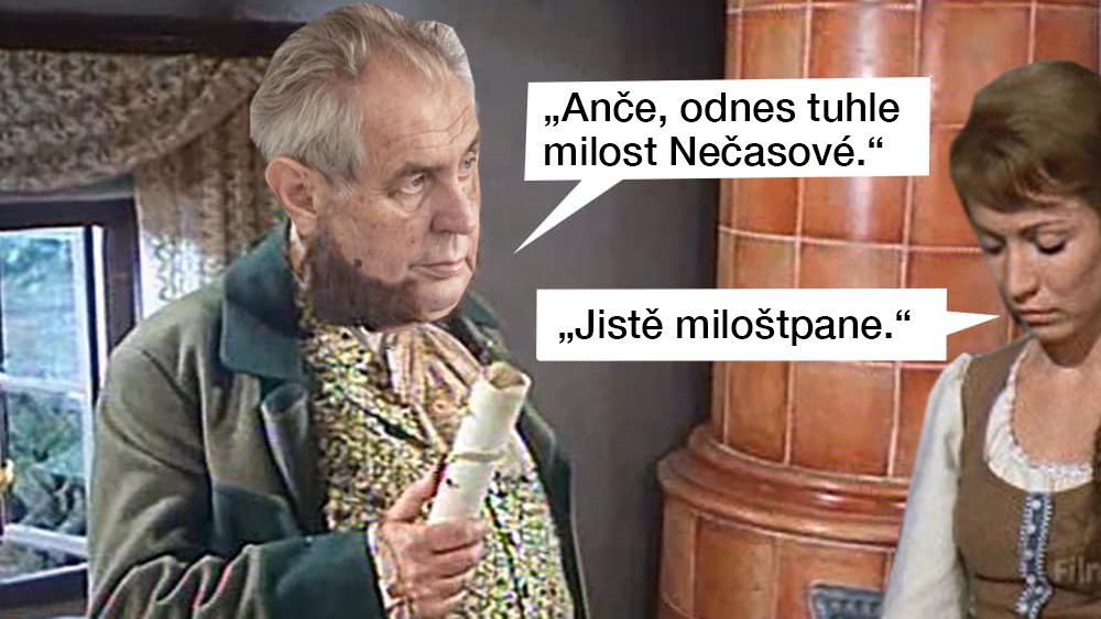 TMBK: Miloš Zeman odesílá milost Janě Nečasové