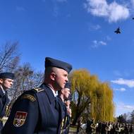 Nad Brnem zaburácely motory proudových gripenů.