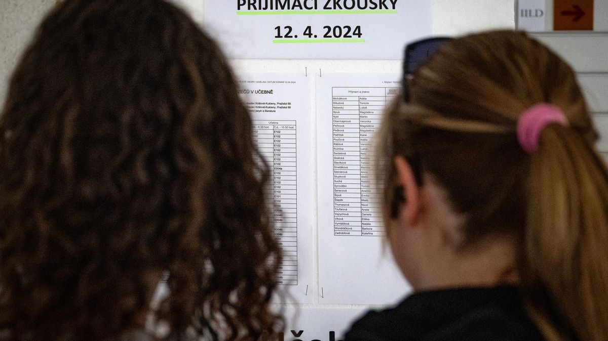 Před nejžádanějším gymplem v Praze. „To neodhadnete,“ říkají rodiče