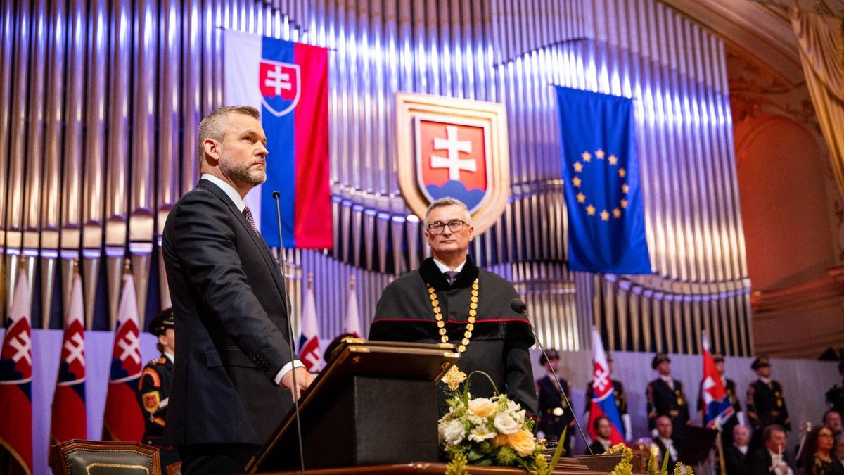 Obrazem: První den slovenského prezidenta Pellegriniho ve funkci