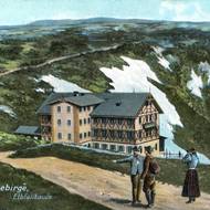 Stará Labská bouda, historická pohlednice, 1910.