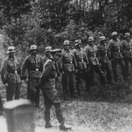 Luby u Klatov, nacistická popravčí četa. Jen na této střelnici bylo během heydrichiády zavražděno 313 českých odbojářů. 