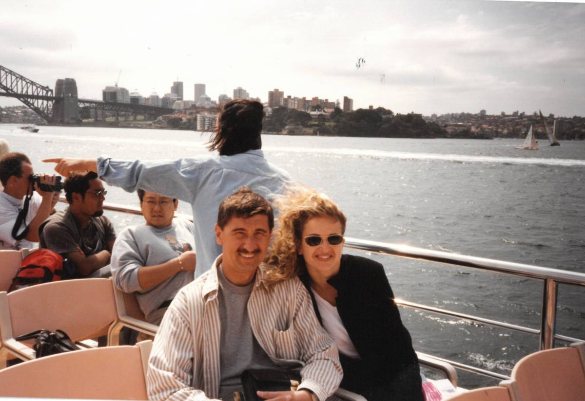 Rok 1995. Andrej Babiš s Monikou v Sydney.