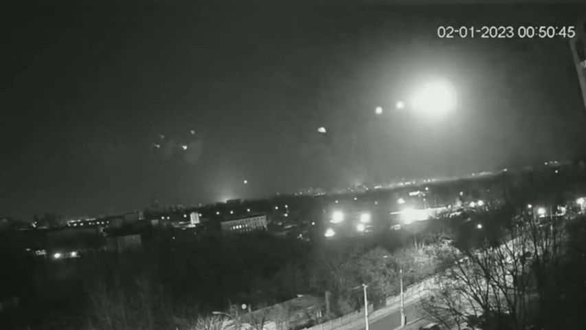 Video zachytilo, jak ukrajinská protivzdušná obrana maří útok na Kyjev