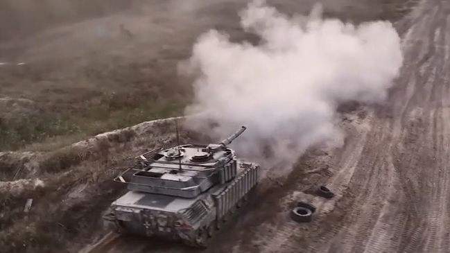 Video: Ukrajinský Leopard 1A5 ustál až osm úderů, než podlehl