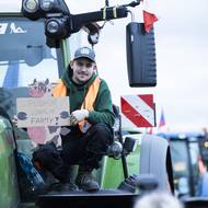 Protest zemědělců v Praze.