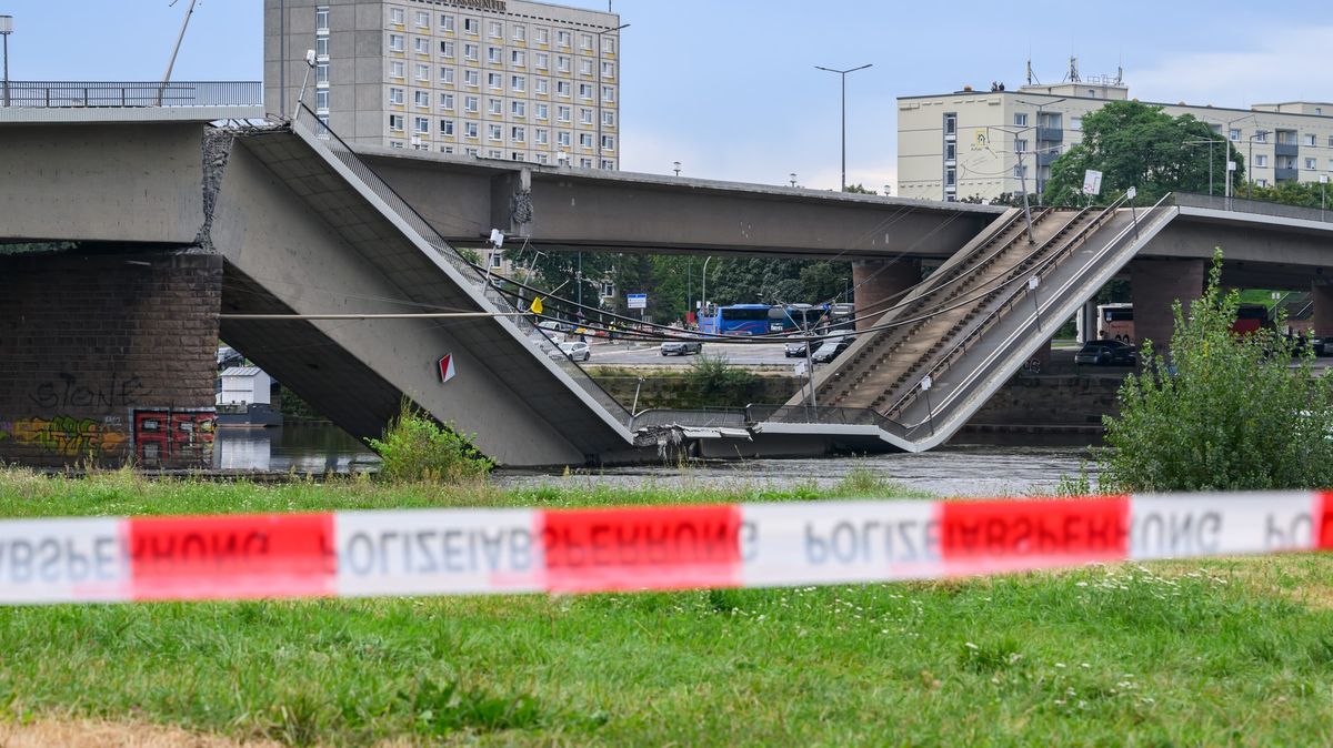 Co víme o pádu mostu přes Labe v centru Drážďan: Zkáza konstrukce pokračuje