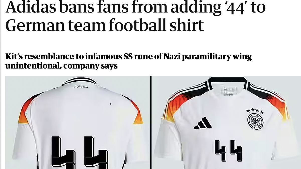 Adidas zakázal na dresech číslo 44 kvůli podobnosti s nacistickým symbolem