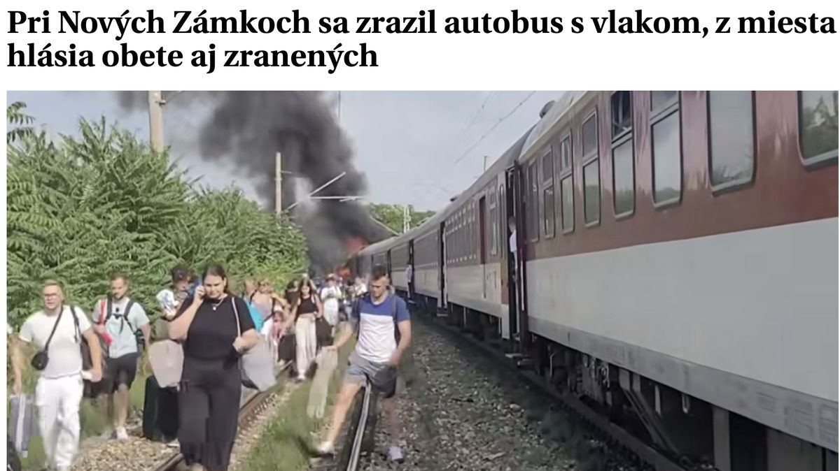 Při srážce vlaku z ČR a autobusu zemřelo sedm lidí