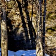 Národní park České Švýcarsko pod sněhem.