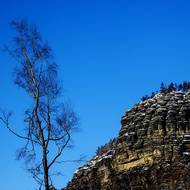 Národní park České Švýcarsko pod sněhem.