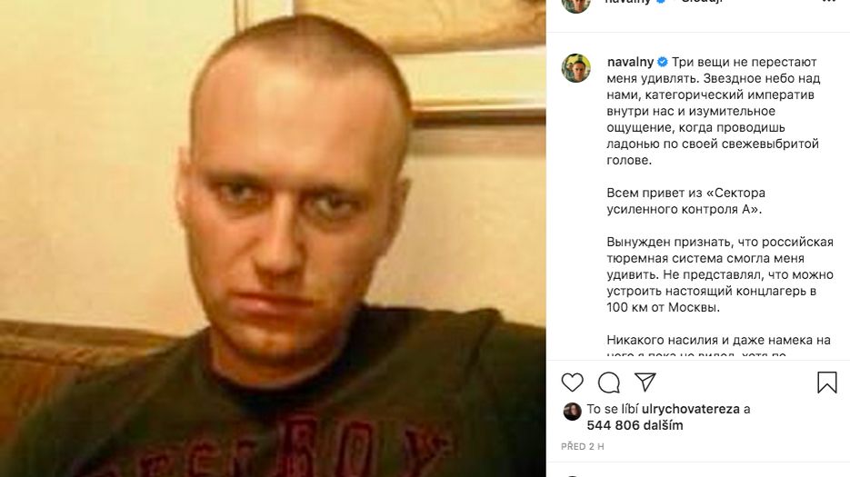 Je to koncentrační tábor, napsal Navalnyj o věznici v Pokrovu
