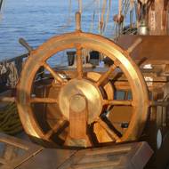 Pirátská loď La Grace, kormidlo.