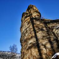 Národní park České Švýcarsko pod sněhem.