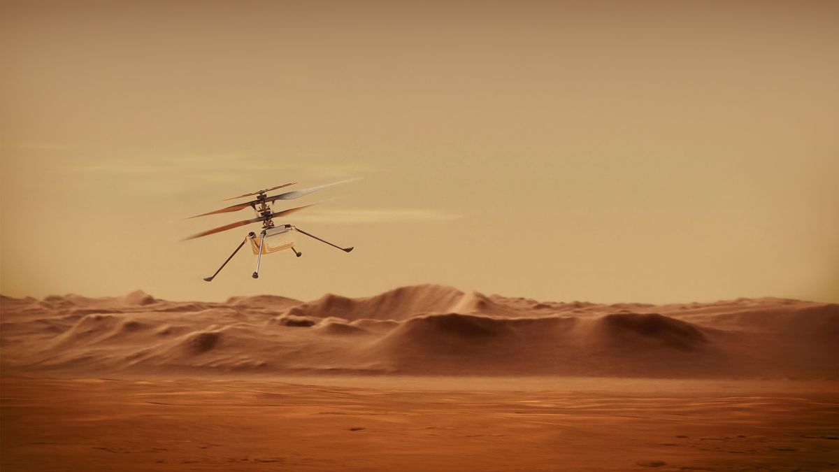 Video: Vrtulníček Ingenuity měl při šestém letu na Marsu potíže