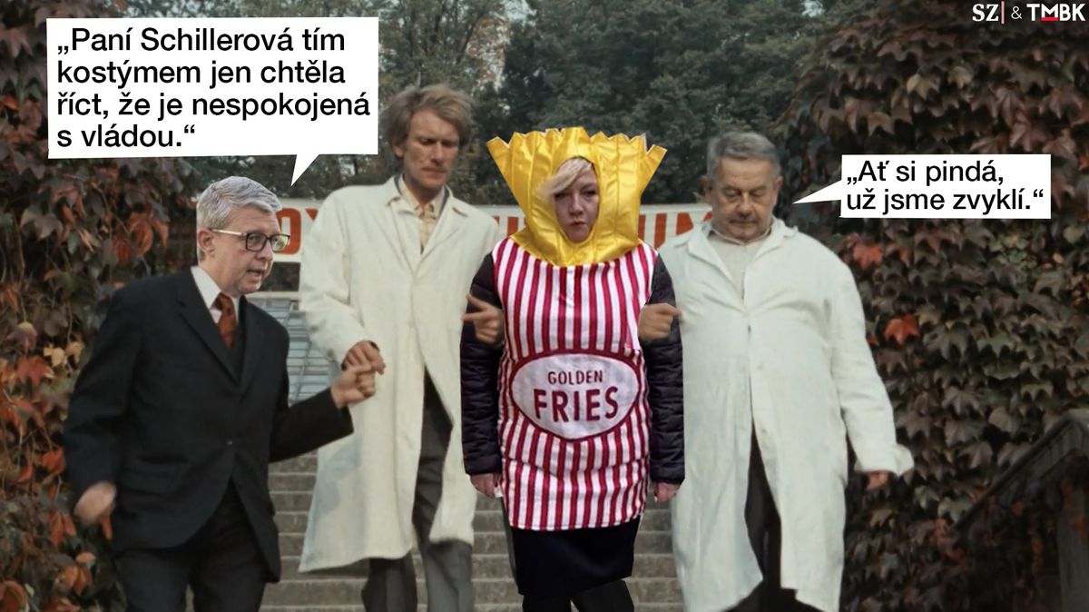 TMBK: Schillerová zase řádí. Spletla si Sněmovnu s maškarním