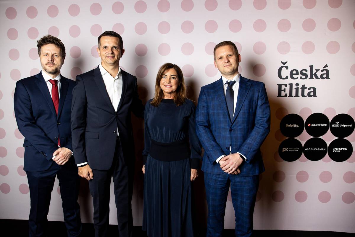 Na fotografii zleva investiční ředitel KKCG a člen představenstva MND Jiří Ječmen, generální ředitel Sazky Aleš Veselý, ředitelka komunikace skupiny KKCG  Dana Dvořáková a ředitel MND energie Milan Duba. Sazka je součástí skupiny Allwyn, která se s hodnotou 212 miliard umístila na třetí příčce v hlavní kategorii nejhodnotnějších českých firem. Allwyn patří do skupiny KKCG.