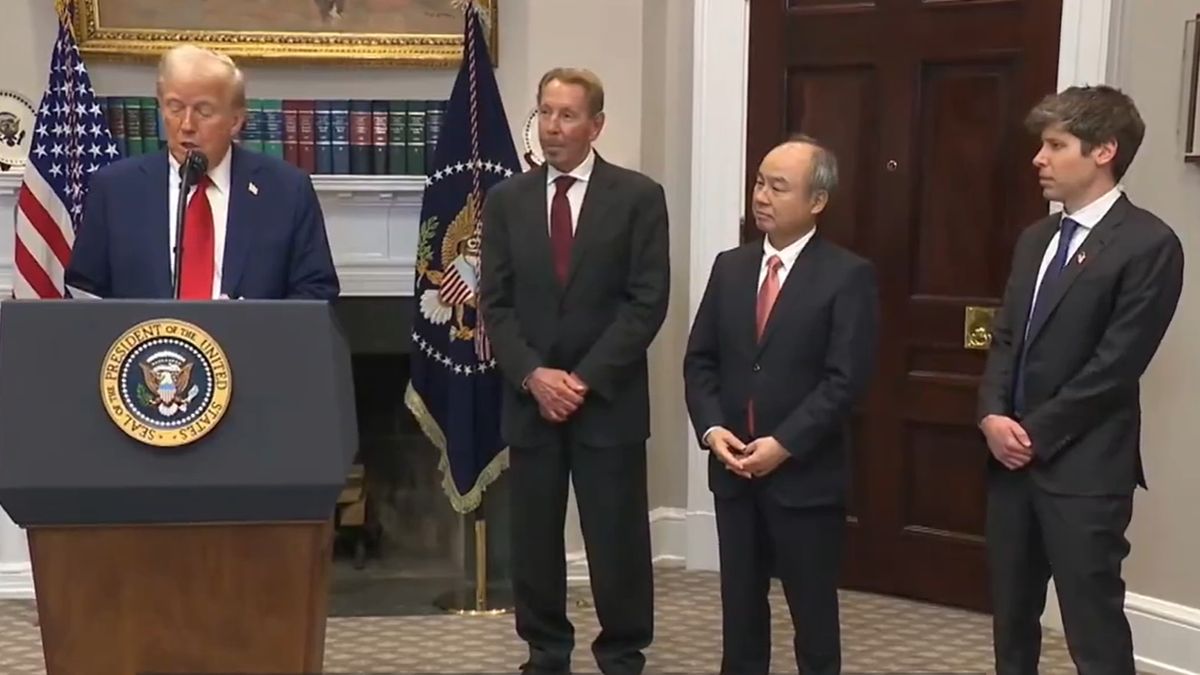 Obři spustí bilionový AI projekt. Šéfové firem děkují Trumpovi za podporu