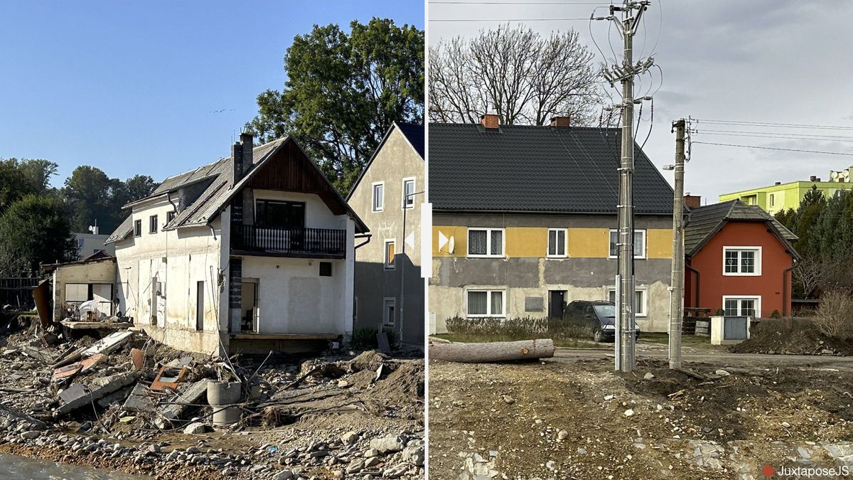 V září a dnes. Srovnávací fotky ukazují, jak se Jeseníky léčí z povodní