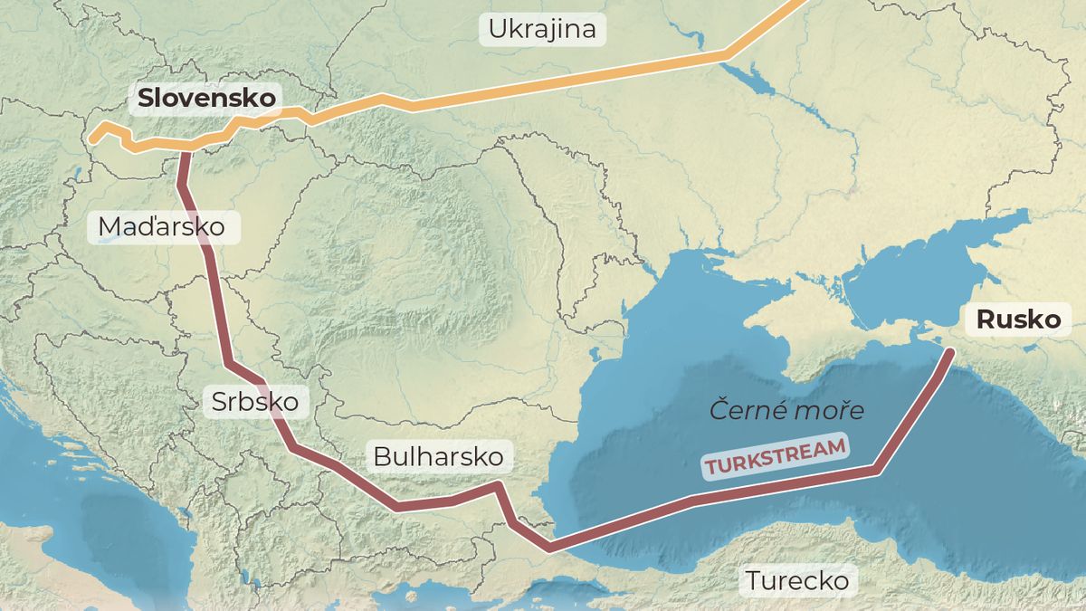 Mapa: Slovensko už si našlo novou cestu pro ruský plyn