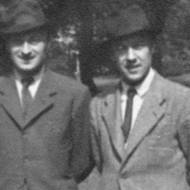 Dvoučlenná skupina TUNGSTEN před nasazením do operace. Zleva velitel npor. Rudolf Pernický a rtm. Leopold Musil.