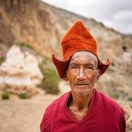 Buddhistický mnich v Ladakhu.