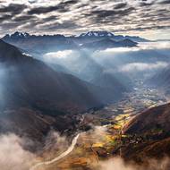Posvátné údolí Inků v Peru.