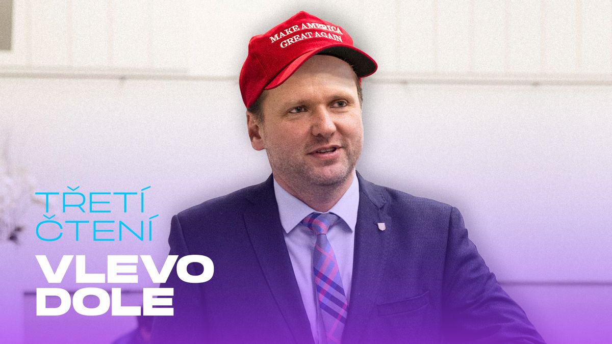 Vlevo dole: Vondráček lichotí Babišovi, aby se stal jeho J. D. Vancem