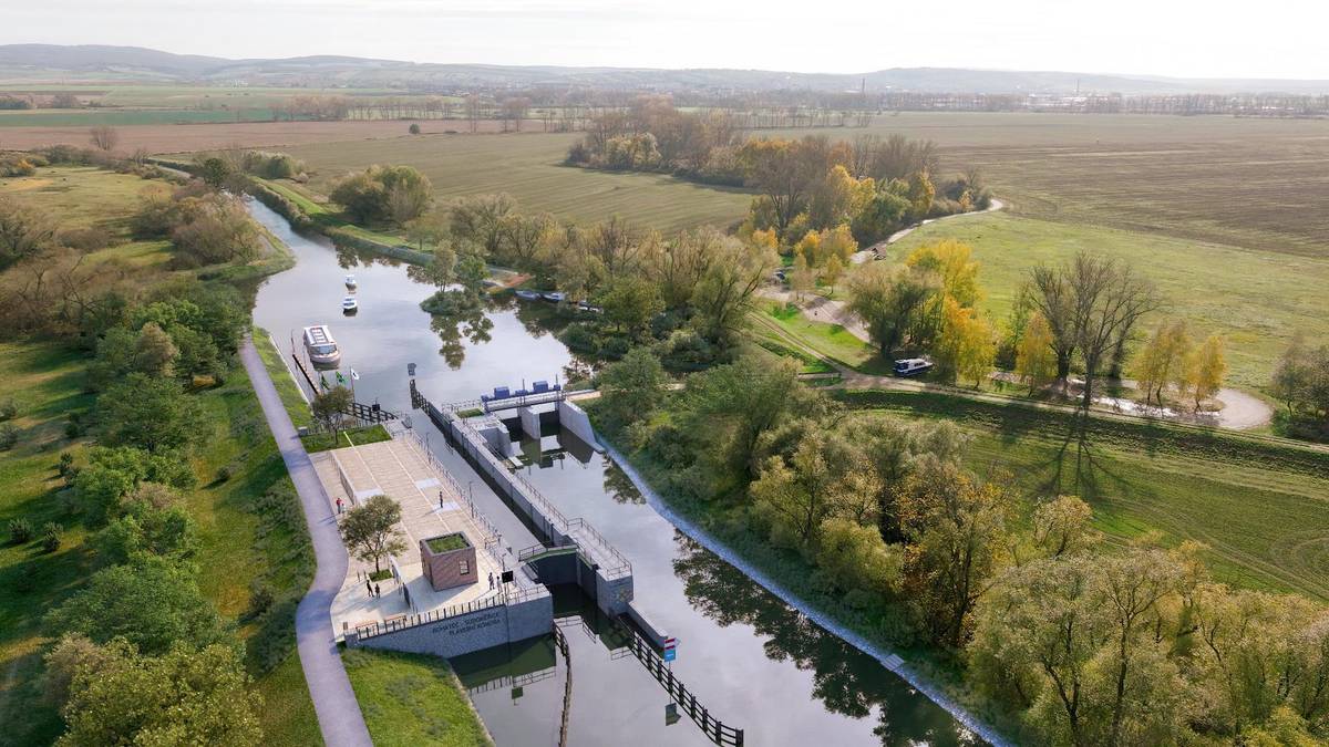 Plavební komora Rohatec – vizualizace.