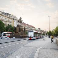 Vizualizace Václavského náměstí.