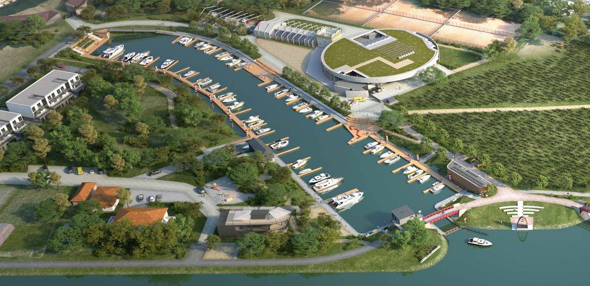 Rozšíření přístavu Veselí nad Moravou - právě ve výstavbě.