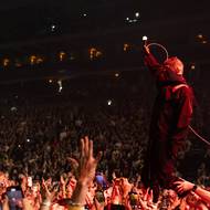 Koncert amerického dua Twenty One Pilots v pražské O2 areně, 12. dubna 2025.