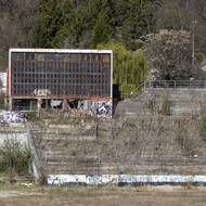 Světelná tabule, která ukazovala rekordní návštěvy. 